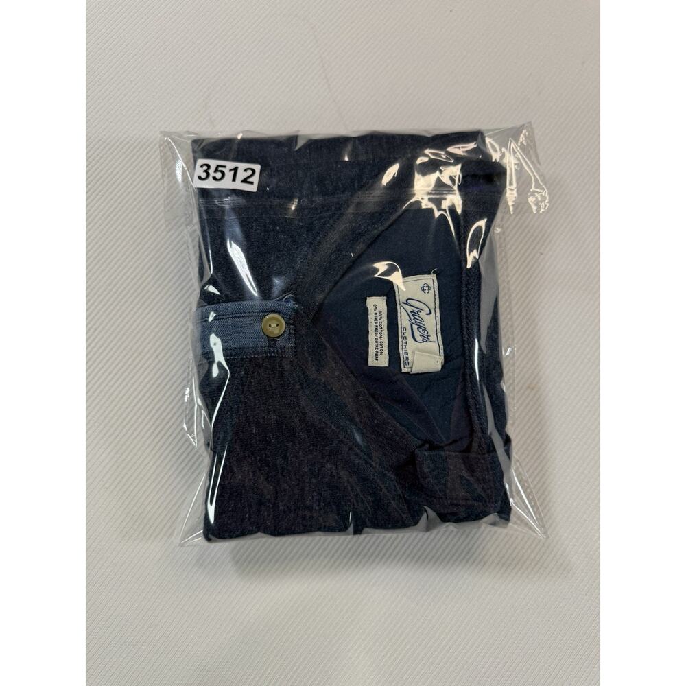 Grayers Henley Shirt Mens XXL Blue Long Sleeve Cotton Casual Button Front - Picture 7 of 7